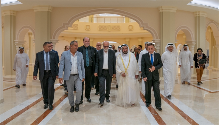 Sharjah Ruler meets top Arab artists at opening of SPAA